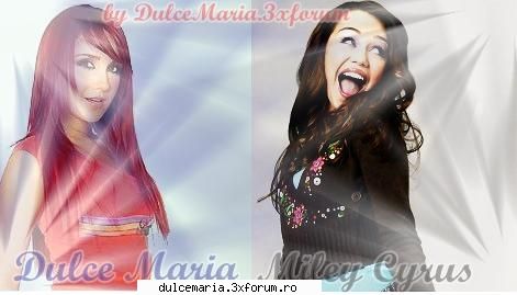 dulce si miley la egalitate  :nebun:  :nebun: dulce maria vs miley cyrus [hannah montanna]