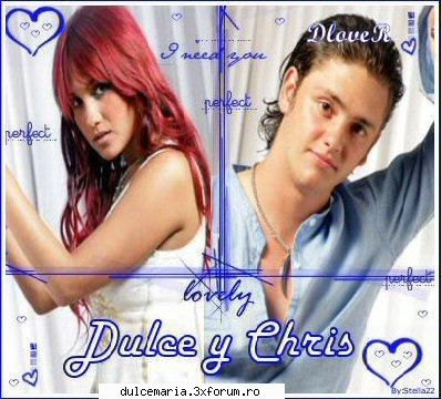 Dulce Maria&Christopher Uckermann - thare:)...o iubesc pe Dul...es mi vida :) :) :) - Dulce Maria album-foto