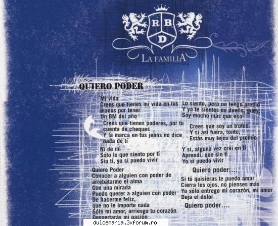 RBD-Quiero Poder - textul e in imagine - Versuri